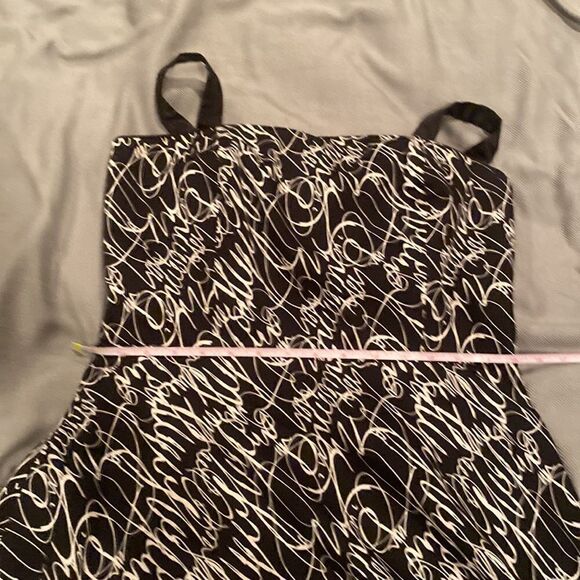 Spencer Jeremy Fit & FlareDress Sz 8 Black & White Fit & Flare Removable Straps - Picture 8 of 9